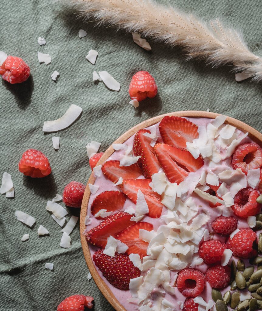 Raspberry and Coconut Smoothie Bowl