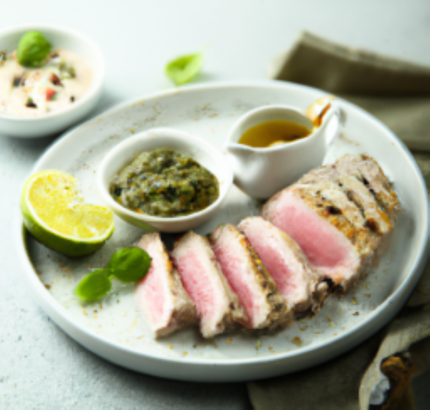 Grilled Tuna with Chimichurri Sauce