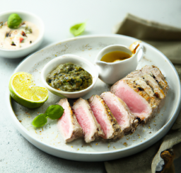 Grilled Tuna with Chimichurri Sauce