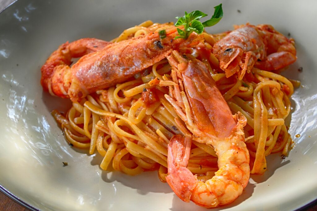 Prawn arrabbiata
