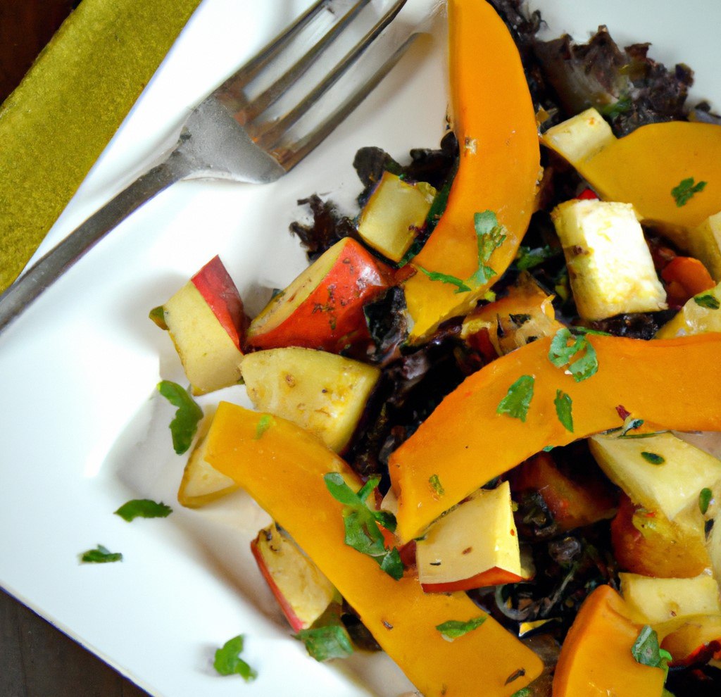 Roasted Butternut Squash and Apple Salad