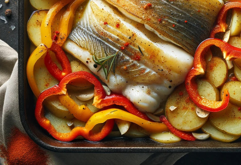 Onedish Fish Bake With Potatoes And Peppers AH7.fit™